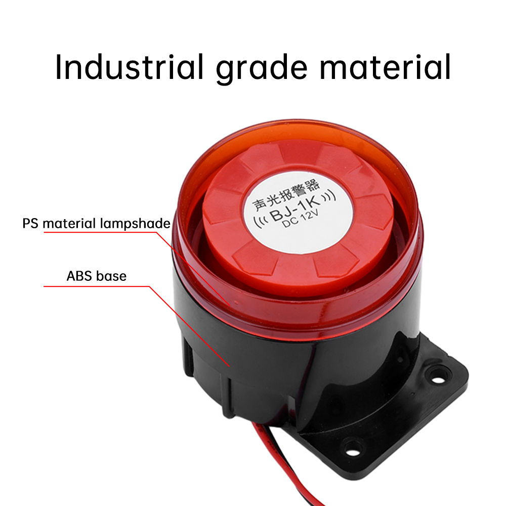 BJ-1K bedrade mini geluidsalarm sirene hoorn 12V 24V 220V hoge decibel geluid en licht elektronische zoemer anti-diefstal hoorn