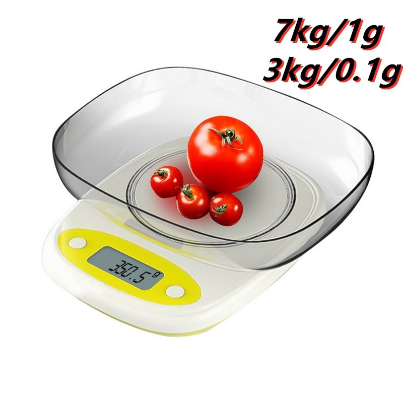 7Kg/3Kg 0.1/1G Keukenweegschaal 3 Stijl Hoge Precisie Lcd Digital Display Mini Schaal gram Weegschaal Voor Keuken Voedsel Sieraden