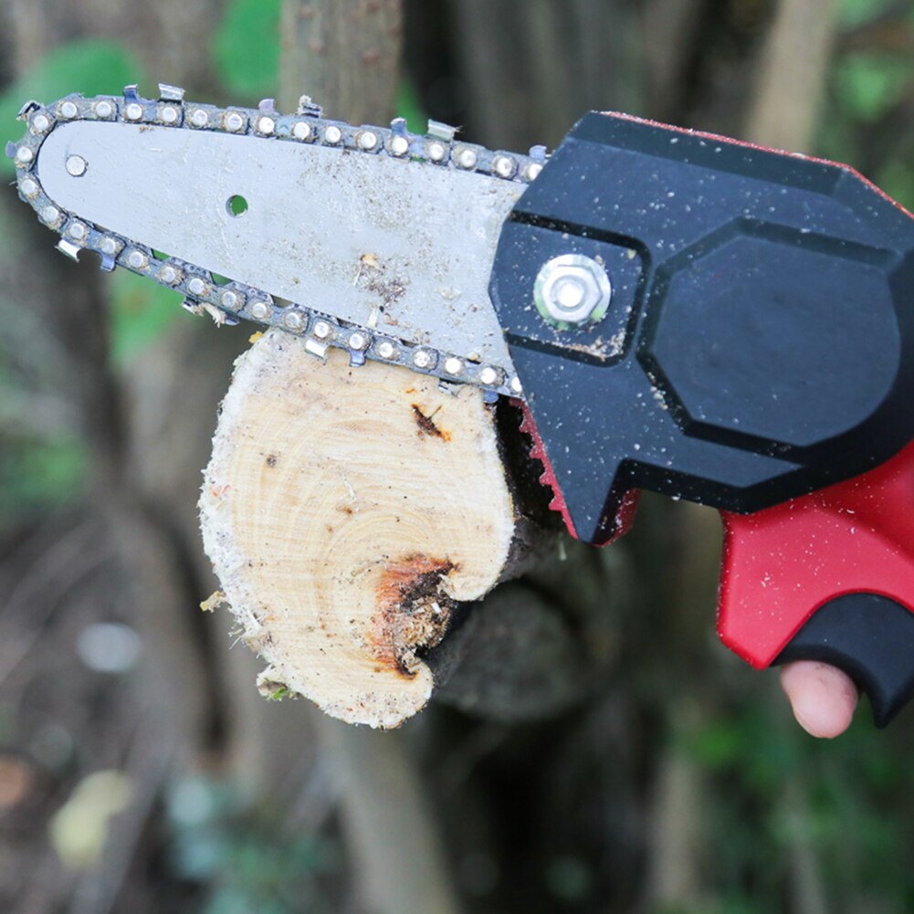 Lithium Battery Rechargeable Small Electric Chain Saws Woodworking Mini Pruning Garden Logging Saw Woodworking Electric Saw
