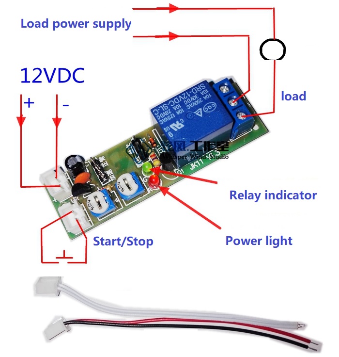 JK11 Zyklus-Timer-Relais DC 12V – 0–24h Einstel Produktbild-Vorschau 4