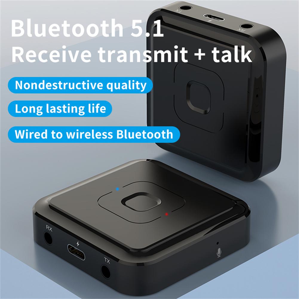 5.1 bluetooth-adapter, drahtloser empfänger/sender, 3- -1 -anschlüsse für auto, tv 3.5mm computer, lautsprecher, freisprechfunktion