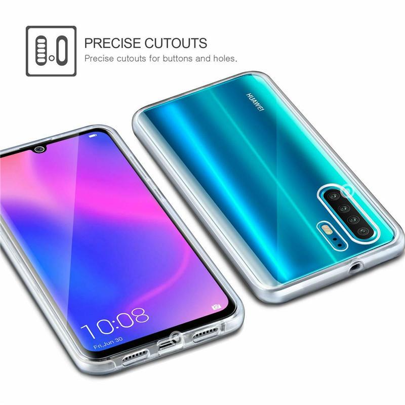 Funda doble de cubierta completa 360 para Huawei P30 P20 P10 Lite P Smart Mate 20 Honor 10 Lite 10i 8A 8X 20 cubierta transparente