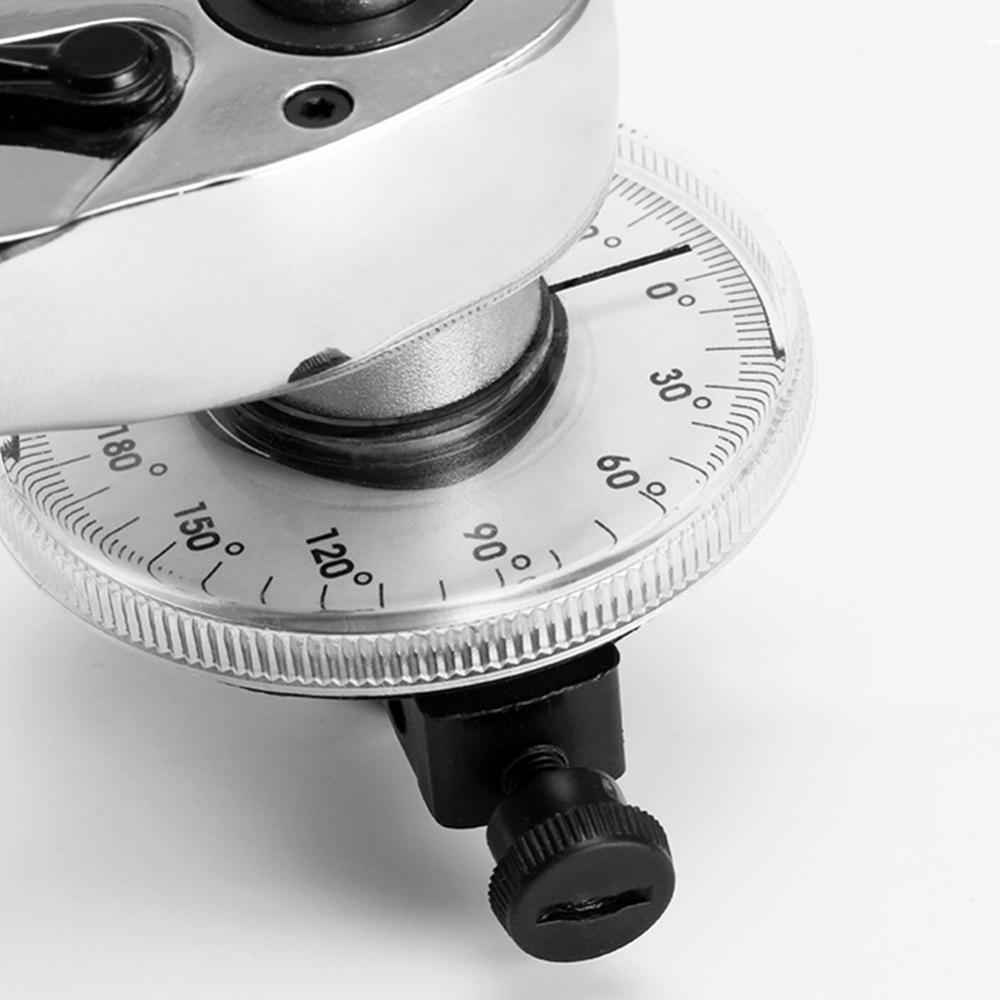 Car 360 Degree 1/2 inch Drive Angle Torque Gauge Meter Measure Tool with Wrench Car Repair Adjustable Gauge Hand Tools Wrench