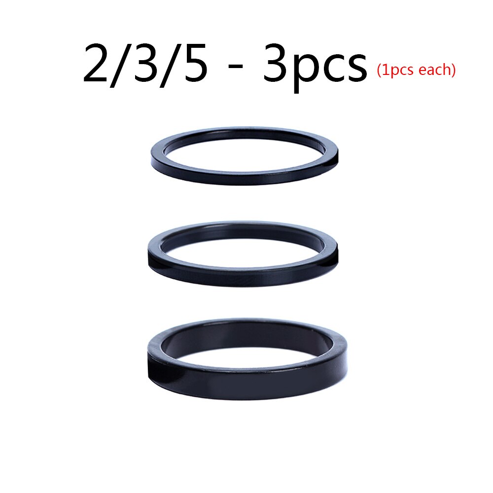 Risico 2/3/5Mm Aanpassing Aluminium Fiets Vork Wasmachine Stem Headset Spacers Verhogen Stuur Ring fietsen Accessoire: 2-3-5mm 3PCS