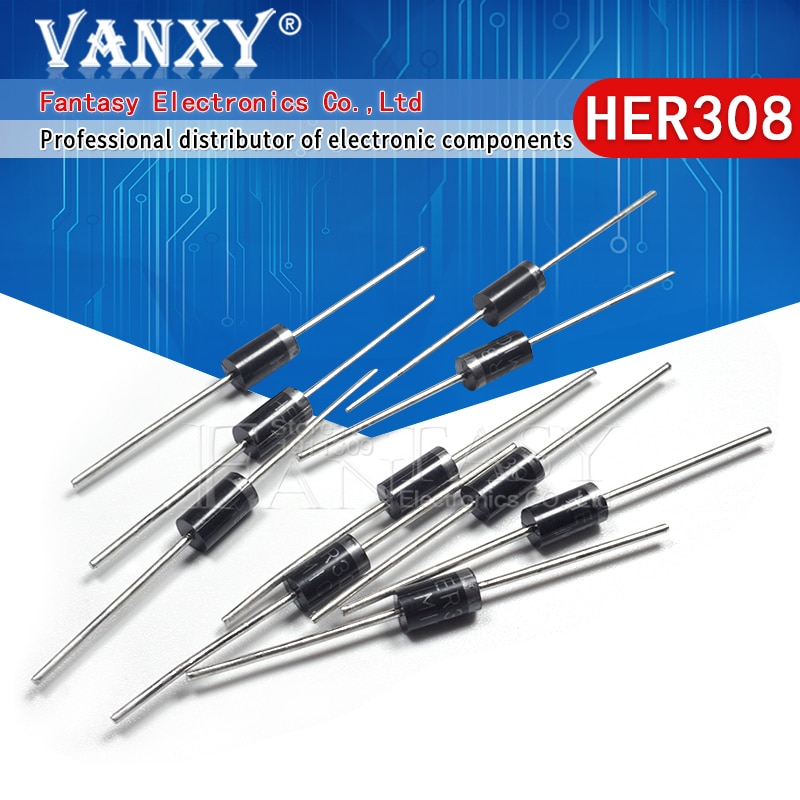 20PCS HER308 3A 1000V Fast Recovery Diodes