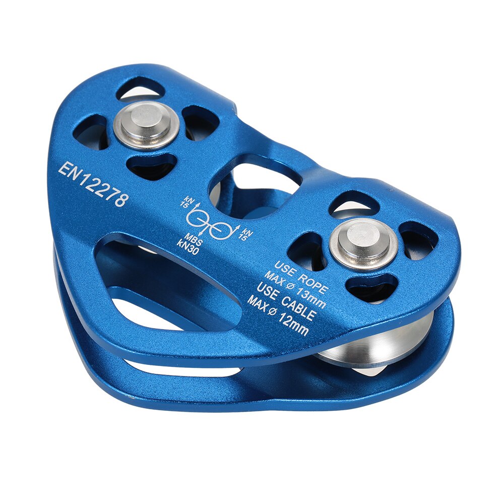 Lixada 30kN Cable Trolley Pulley with Ball Bearing Outdoor Rock Ice Climbing Accessories Caving Rescue Aluminum Alloy Pulley