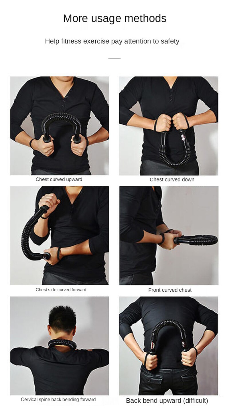 Carbon Steel Spring Arm Strength Device Indoor Fitness Equipment Adjustable Chest Expander Muscle Training Arm Strength Bar