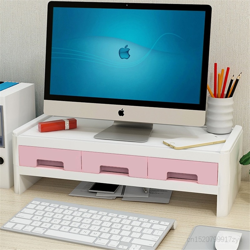 3 Layers Multifunctional Desktop Computer Keyboard Lockers Office Desktop Storage Box Pen Holders Stationery Books Bookshelves