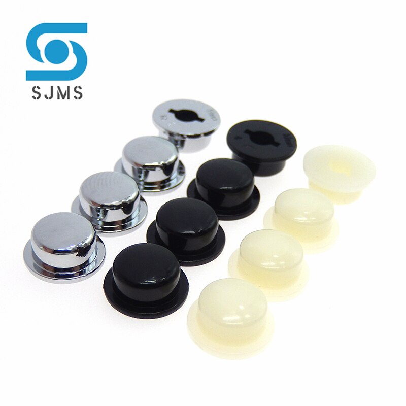 20 Stuks Silver Plating Tactile Drukknop Cap GJW102 Switch Knop Hoed 9.7*4.5Mm Binnenste Gat 3.4Mm voor 6*6 Mm Tact Micro Switch