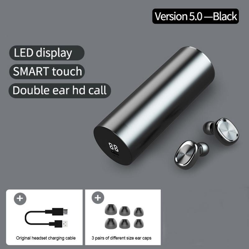 Draadloze V5.0 Bluetooth Oortelefoon Hd Tws Stereo Hoofdtelefoon Sport Waterdichte 8D Hifi Sport Headset Met Microfoon Voor Xiaomi Voor Iphone