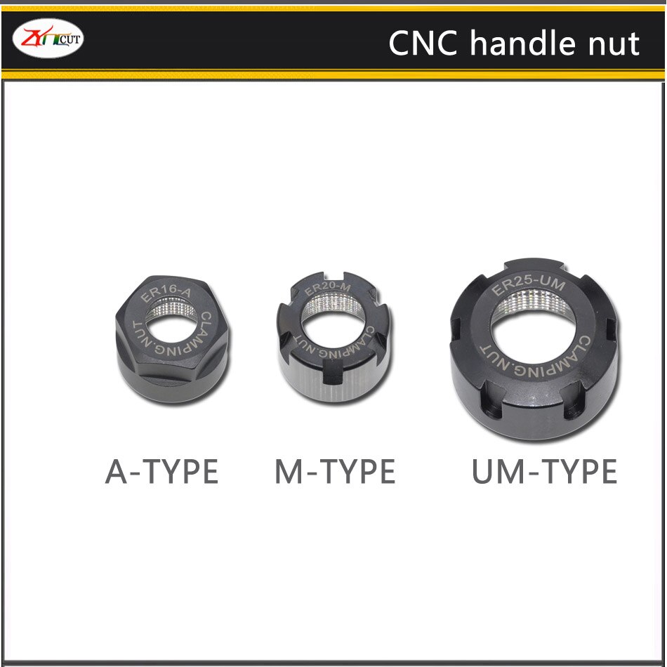 1pcs ER nut A M UM ER8 ER11 ER16 ER20 ER25 ER32 ER40 International Standard Nut Hexagon nut internal and external