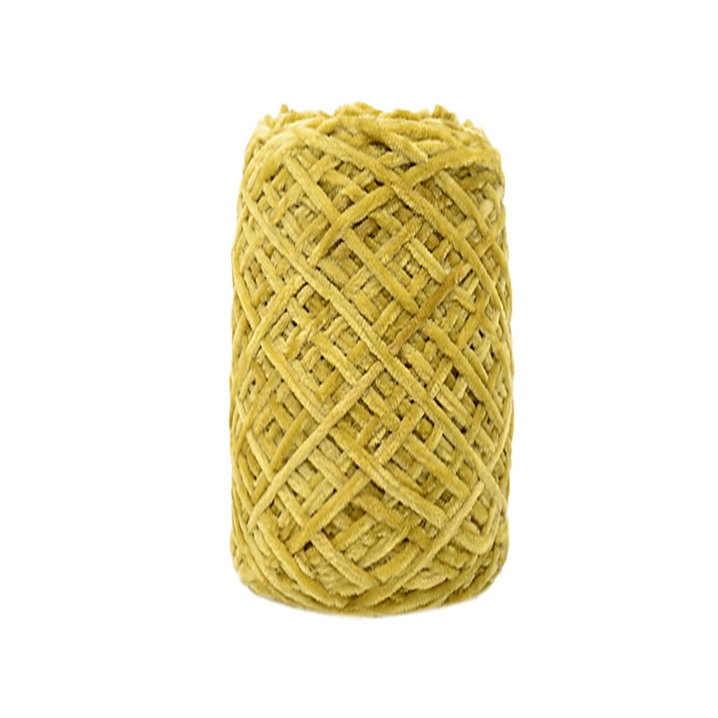 100g Goud Fluwelen Garen Roving Sjaal Gebreide Wollen Garen Dikte Warme Muts Huishoudelijke handige accessoires voor thuis DIY Breien: D