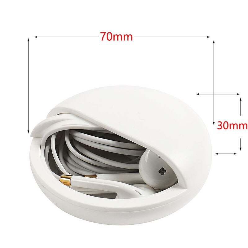 Multifunctionele ronde oordopjes opbergdoos, datakabel verpakking, koptelefoon opbergzak, abs bluetooth headset tas