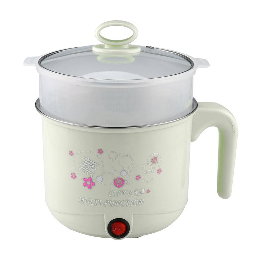 1.8L Multifunction Stainless Steel Electric Cooker with Steamer Pot Noodles Pots Rice Cooker Steamed Eggs Pan Soup Pots