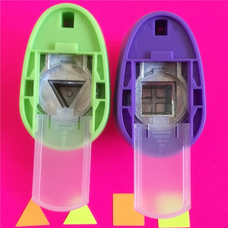 2pcs Triangle and Square Shape 1 inch craft punch set Puncher Crafts Scrapbooking Geometry Paper Cutter Hole Punches Free ship