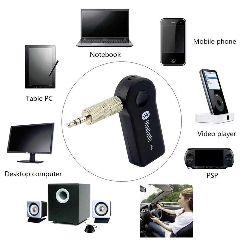 Hifi 3.5 Blutooth Draadloze Voor Auto Muziek Audio Bluetooth Receiver Adapter Aux 3.5mm A2dp Voor Hoofdtelefoon Reciever Jack Handsfree