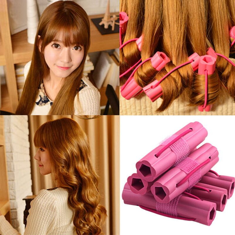 Outils de coiffure pour Salon de coiffure, éponge magique, bigoudi pour cheveux, coussin en mousse rose, rouleaux de coiffure, outil de torsion