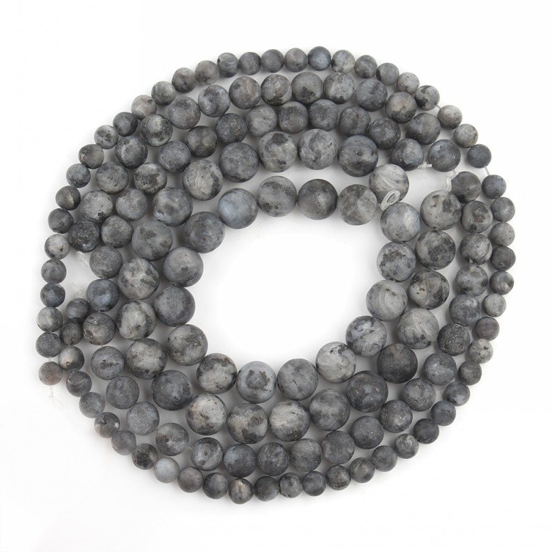 Natürliche matt Schwarz Labradorit Stein Perlen Für DIY Schmuck Machen 4 6 8 10 12mm Runde verlieren Perlen Armbinde zubehör 15''