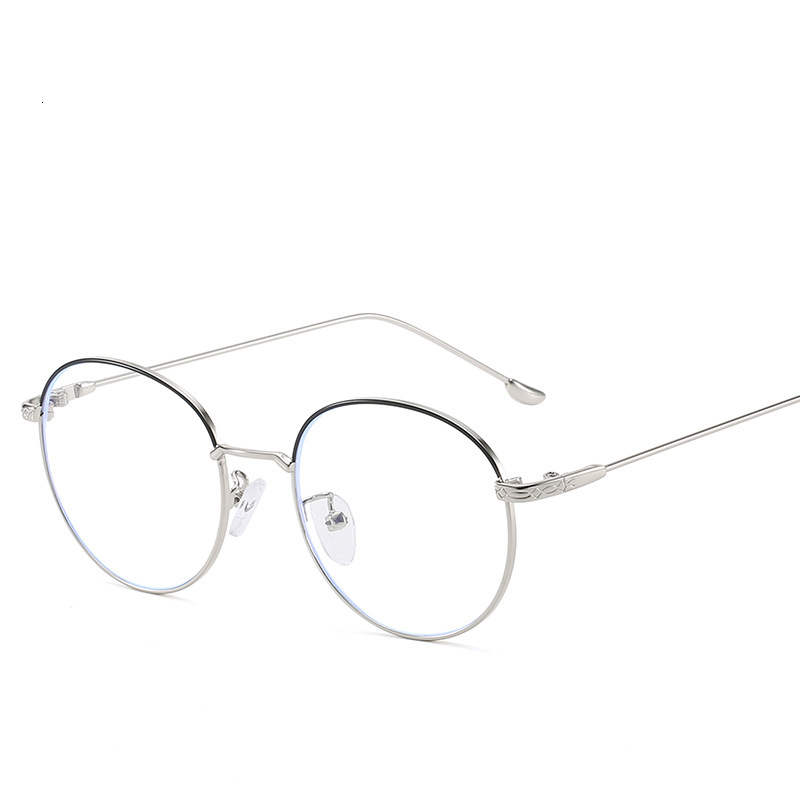 Tiburón vela gafas negras cristales de teléfonos móviles radiación luz azul hombres espejo plano gafas de ordenador Anti Rayo Azul gafas transparentes