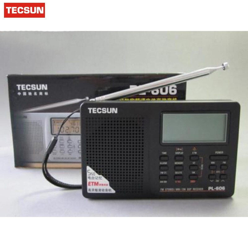 Tecsun pl -606 digital pll bærbar radio fm stereo/lw/sw/mw dsp modtager flot original son digital radio