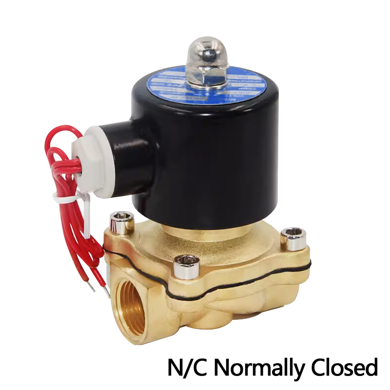 Électrovanne normalement fermée, vanne d'eau 12v, vanne d'air AC220V DN8/10/15/20/25/50, vanne électrique 1/4 "3/8" 1/2 "3/4", vanne de contrôle