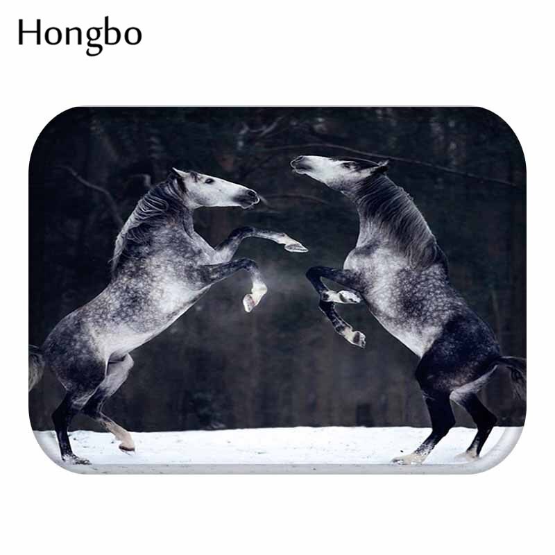 Hongbo-tyylinen majesteettiset hevosprinttimatot liukumattomat lattiamattot ulkomatot kirkkaat etuoven matot: 9