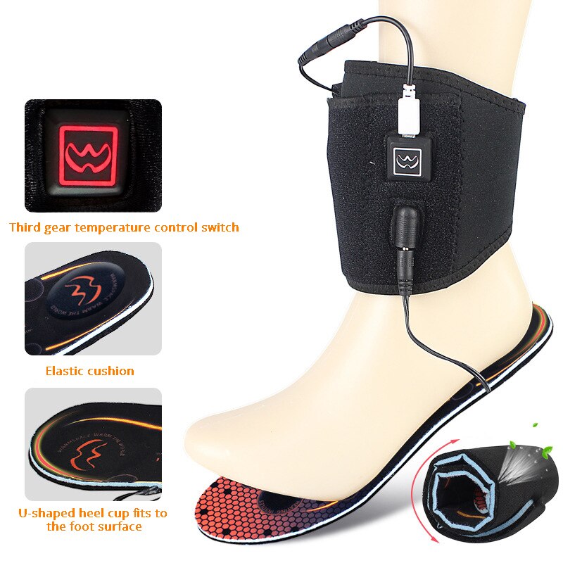 Motorrad Stiefel Beheizte Einlegesohlen Batterie angetrieben Anhaltende Halten Warme Winter Thermische Moto Motorrad Schuhe Elektrische Heizung Einlegesohlen