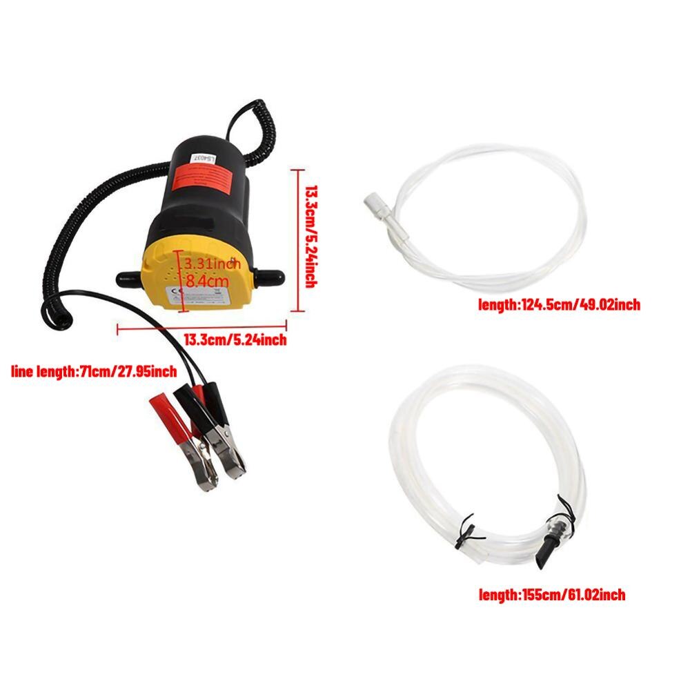 12V 60W Oil/crude oil Fluid Sump Extractor Scavenge Exchange Transfer Pump Suction Transfer Pump + Tubes for Auto Car Boat Motor