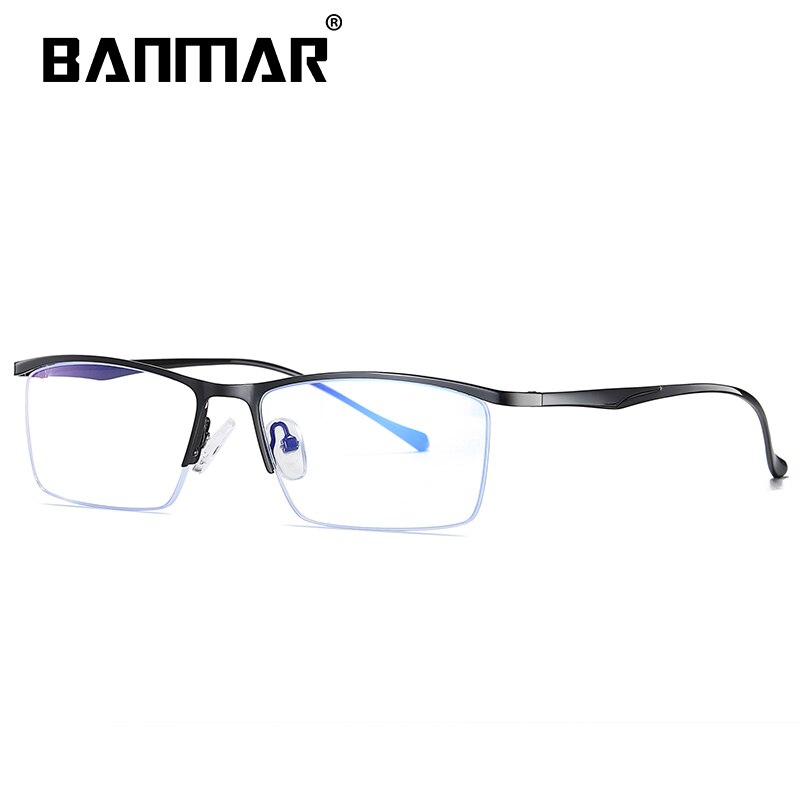 BANMAR Anti Blue Light Glass Men Goggles Eyewear Eyeglasses Spectacles Anti Blue Rays Gaming Computer Glasses For Business: C1 BLACK