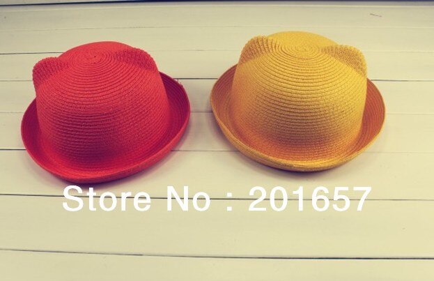 Women Wide Large Brim Floppy bohemia cat ear bunny ear adult Sun Straw Hat Cap