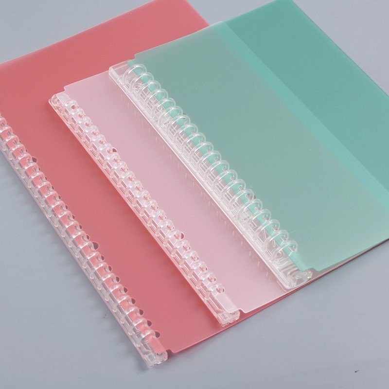 A5 B5 Crystal Loose-leaf Binder Transparent 20/26 Hole Bind Circle Calendar Ring Notebook Cover Diary Index Separator Organizer