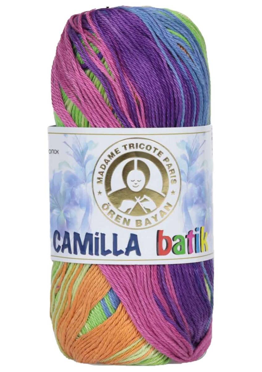 1 Pack ( 5 Balls ) Madame Tricote ( Oren Bayan ) Camilla Batik Hand Knitting Yarn Paris %100 Mercerized Cotton Crochet Tool Kit: 106