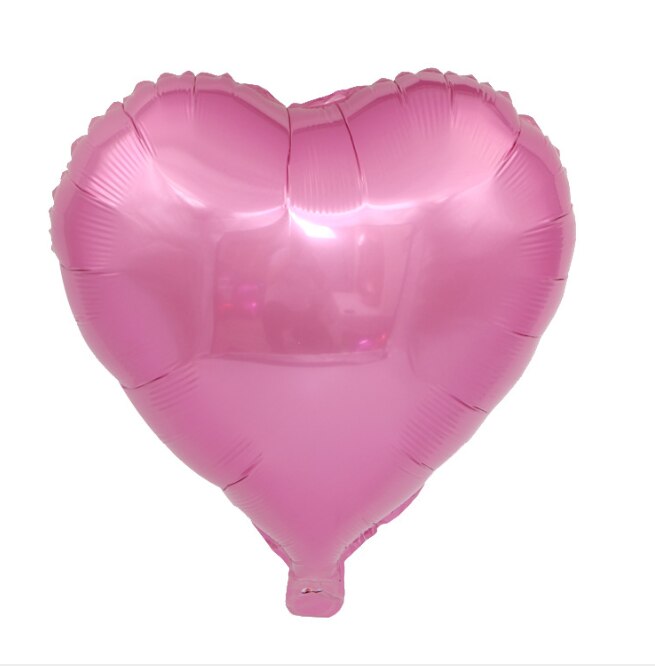 5pcs/pack 10 Inch Heart Shape Aluminum Foil Ballons inflatable birthday Wedding Party decoration balloon: pearl powder