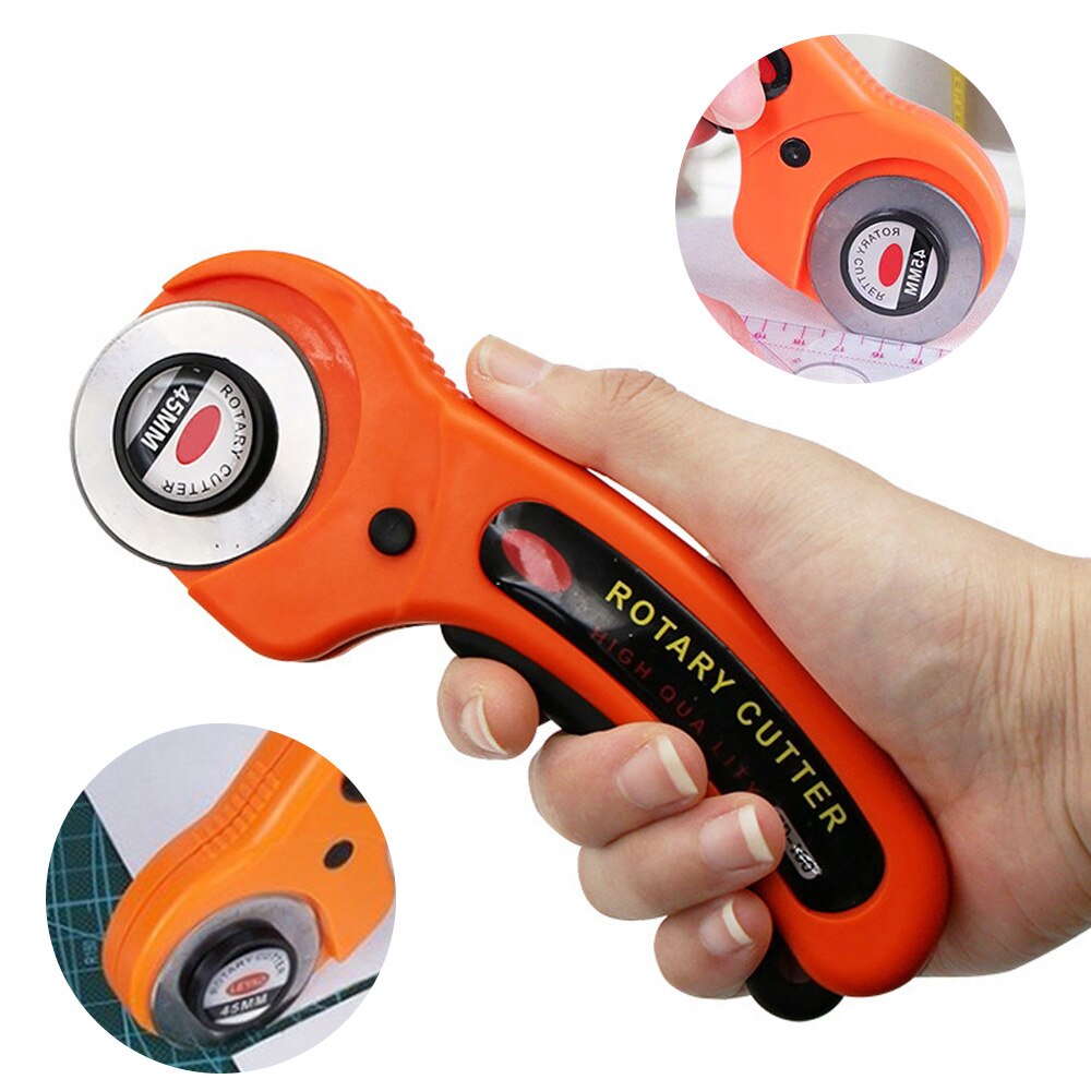 DIY 45mm Rotary Cutter Cutting Tool Leather Fabric Craft Circular Blade Cutter Patchwork Quilting Stitching Fit Cut For Garden