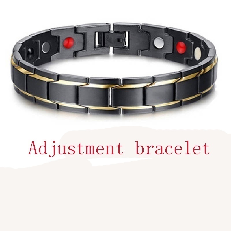 3 In 1 Heren Gezondheid Energie Armband Voor Artritis Twisted Gezonde Magnetische Armband Voor Vrouwen Power Therapie Magneten: Black Gold