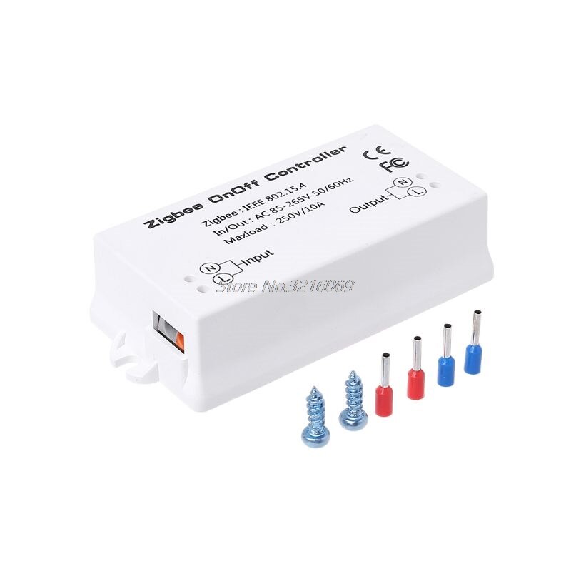 Zigbee on/off controller smart switch app fjernbetjening smart home modul  ac85-265v 10a eng