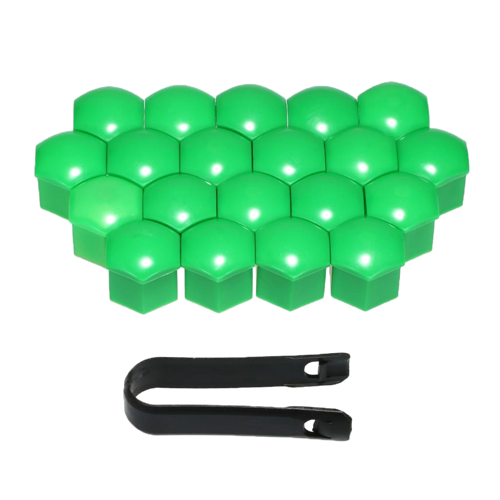 20x Car Wheel Nut Cover Bolt Center Caps 0.74inch Tire Nut Lug Black Clip