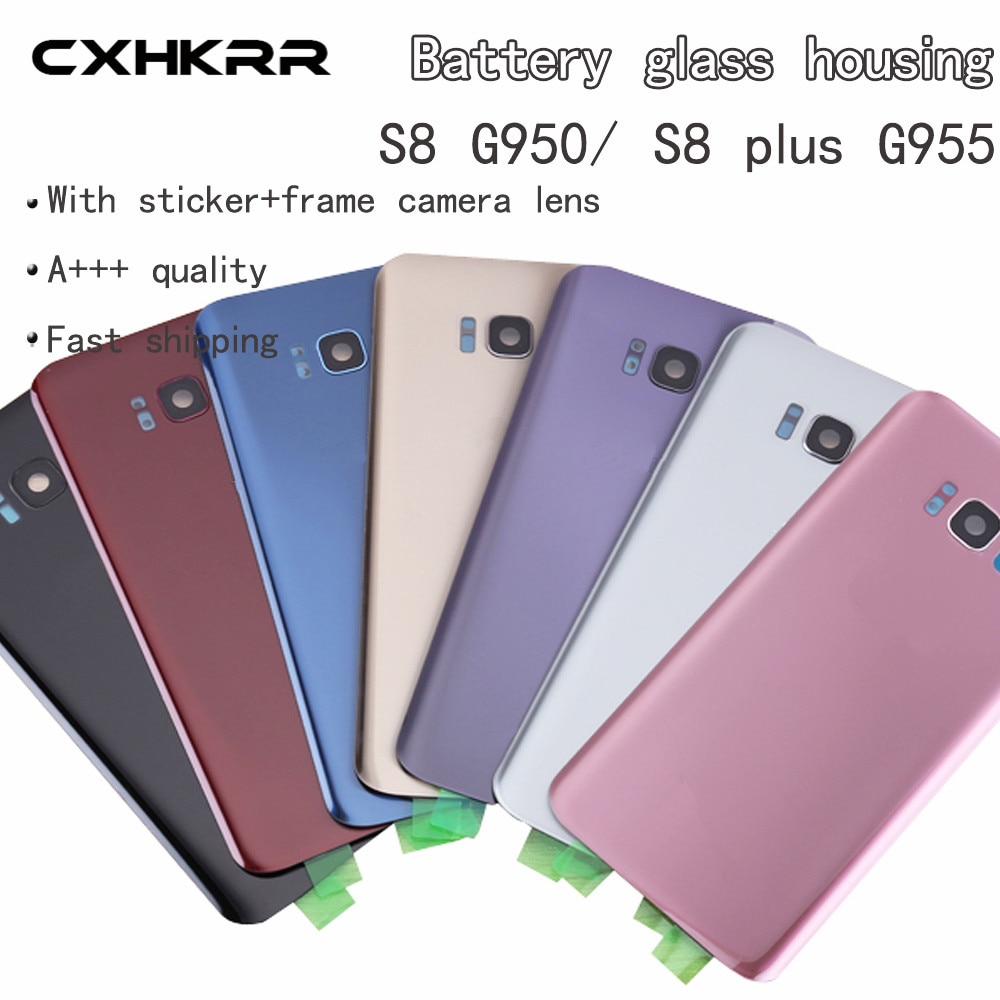 Voor Samsung S7 S7Edge S7 S8 S8 + Batterij Back Cover Deur Behuizing Vervanging Reparatie Onderdelen + Camera Lens