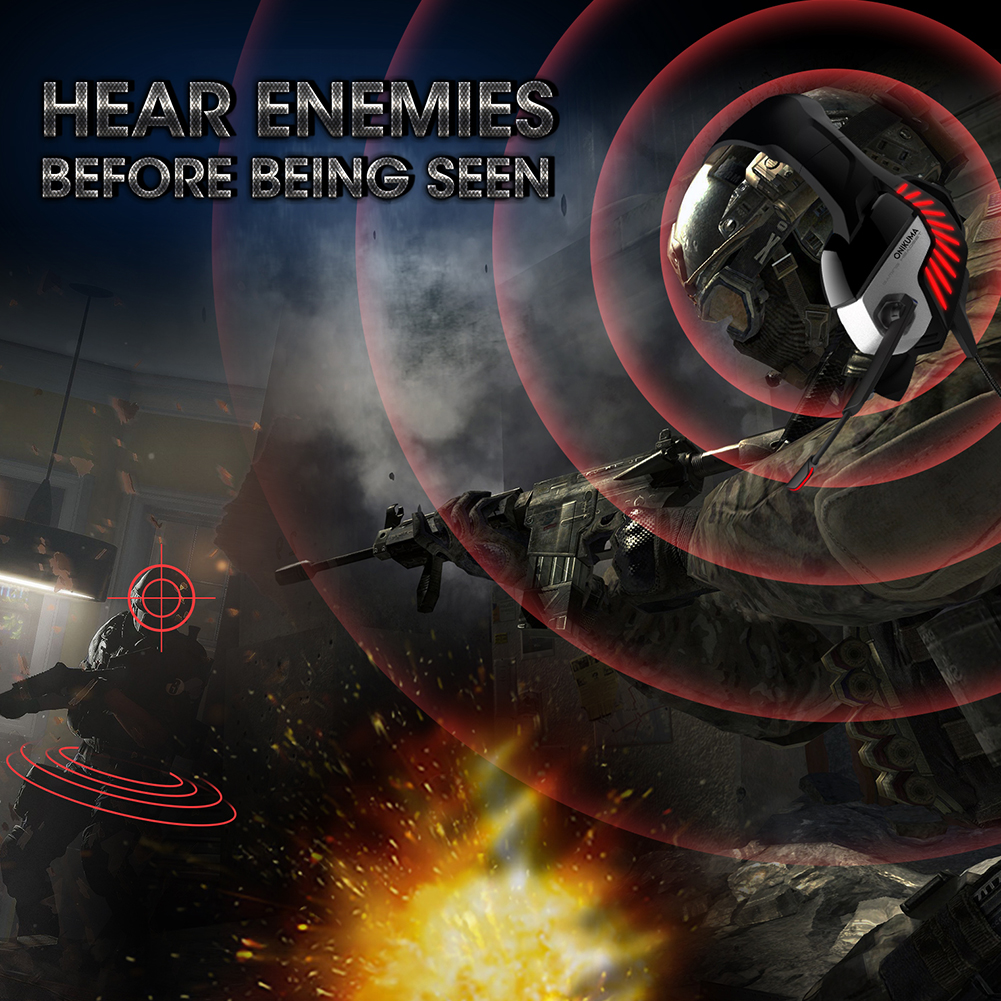 3.5mm Gaming Headset W/MIC LED Headphones Surround For PC Laptop Xbox-One Headphone Mic Headset 3.5mm Wired Gaming Headset