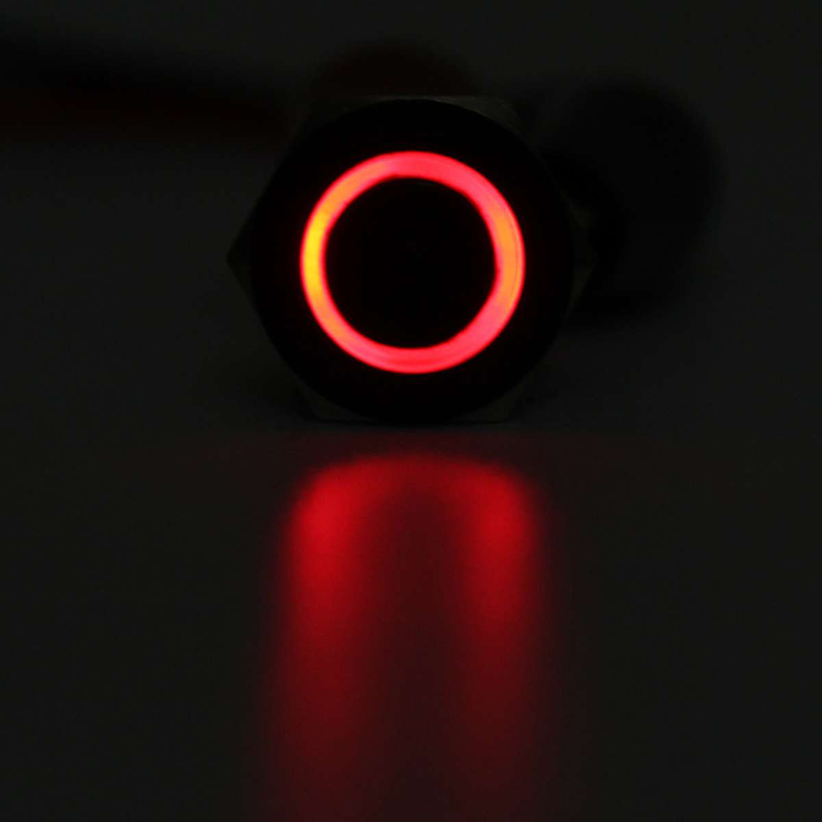 Negro, 4 pines, 12mm, luz LED, botón pulsador de Metal, interruptor momentáneo impermeable, 12V, interruptores para coche, electrónica