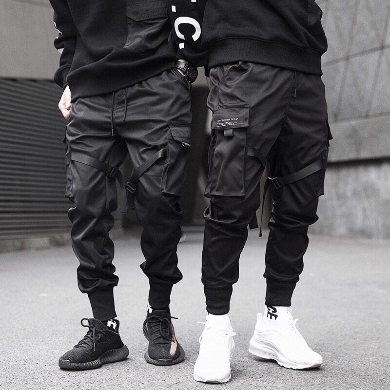 Tij Mannen Multi-pocket Harem Hip Pop Broek Broek Streetwear Joggingbroek Hombre Mannelijke Casual Mode Cargo Broek mannen