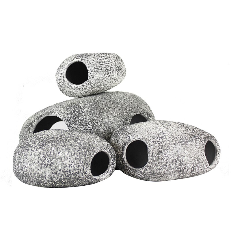 1 Uds acuario accesorios de decoración de piedra para cíclidos artificial de la cueva que estanque para criar gambas adornos