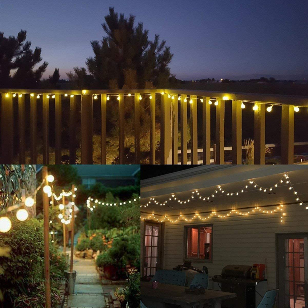 Globe String Lights Outdoor, 40/ 80 Led Fairy Lichtslingers Usb Powered 8 Modi Waterdicht Kerst Fairy Verlichting Met Afstandsbediening