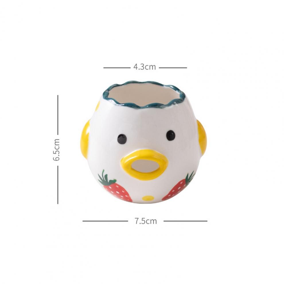 Fun Egg Separator Convenient Oval Beak Ceramic Chicken Shape Yolk Protein Filter Egg Divider