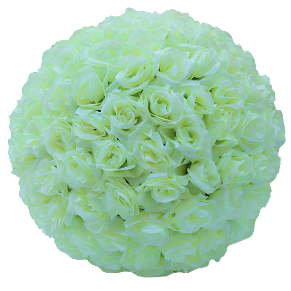 Wedding Decoration Silk Rose Balls Flower Kissing Ball Wedding Decoration Home Party Decor Accessories: Light Green