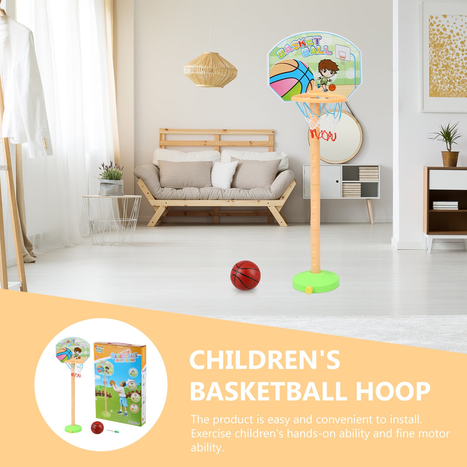 1 set children's basketball game indoor outdoor sports toy throwing children
