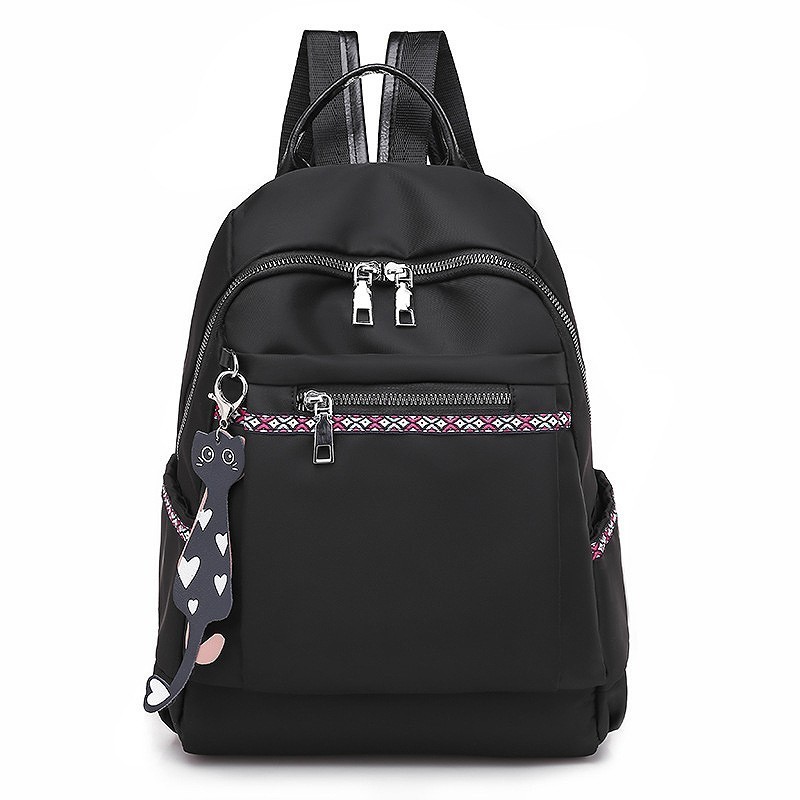 Como esta Mochila roja, Mochila de viaje Oxford para estudiantes universitarios para mujeres, bolso de hombro femenino para chicas, Mochila , Mochila Simple para mujeres: Black Backpack