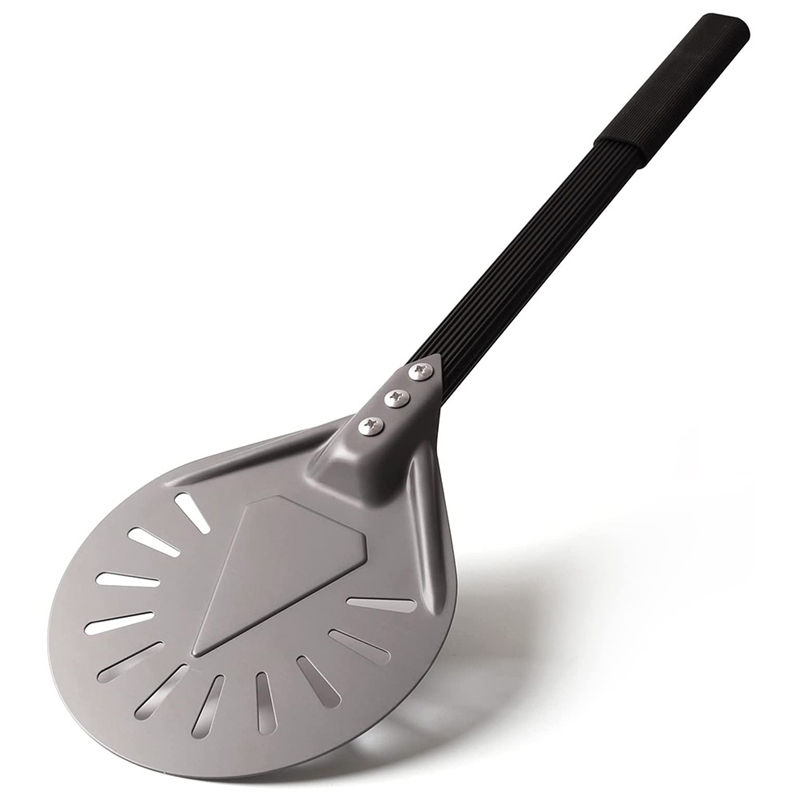 Pizza Turning Peel,7 Inch Round Aluminum Perforated Pizza Peel with Metal Handle Pizza Paddle,Pizza Oven Accessories: Default Title