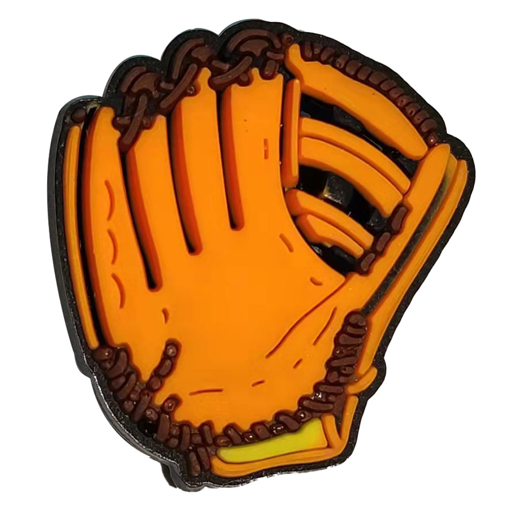 Dijes de PVC con dibujos animados para zapatos, guantes de boxeo y béisbol, casco de fútbol, UFO, ruedas de llama, tenis de tierra, pelota de Rugby, abalorios de cocodrilo, 1 unidad: Champán