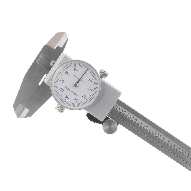 double needle 150mm 0.02mm 0.001" stainless steel dial vernier caliper dial gauge plastic dial caliper measure tool: 6inch stainless